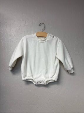 $23 ADD ON forever french baby 18-24M neutral sweatshirt cream romper zara h&m